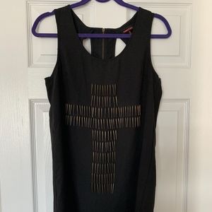 Short black dress with cross